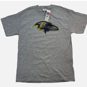 NFL Team Apparel Baltimore Ravens Short Sleeve T-Shirt Tee Men's Size L Grey New